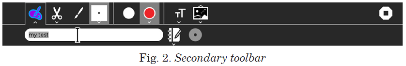 Secondary toolbar