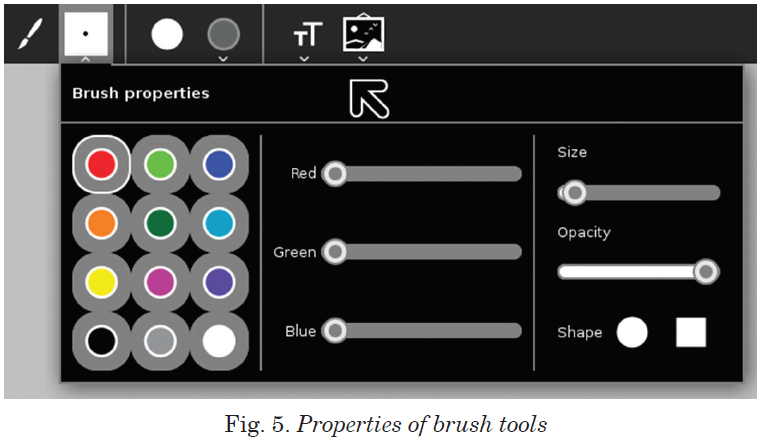 Properties of brush tools