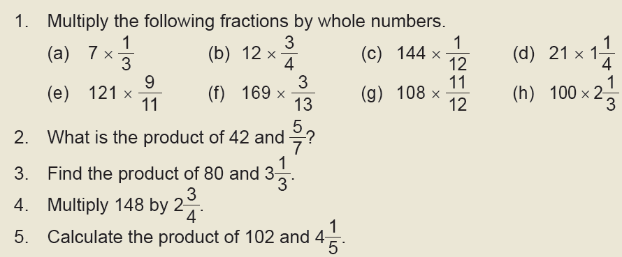 multiplication of fractions