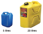 small and big jerrycan