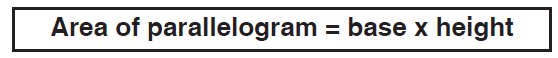 area of parallelogram